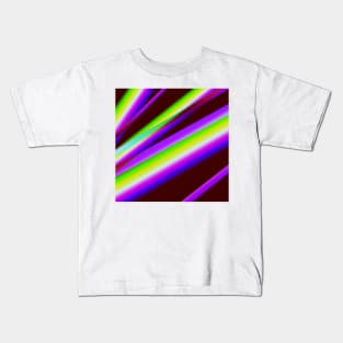 GREEN PURPLE BLACK ABSTRACT TEXTURE Kids T-Shirt